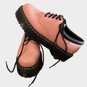 NEW Dr Martens 8053 Leather Platform Casual Shoe Boots Pink Lace Up Ankle EU 47